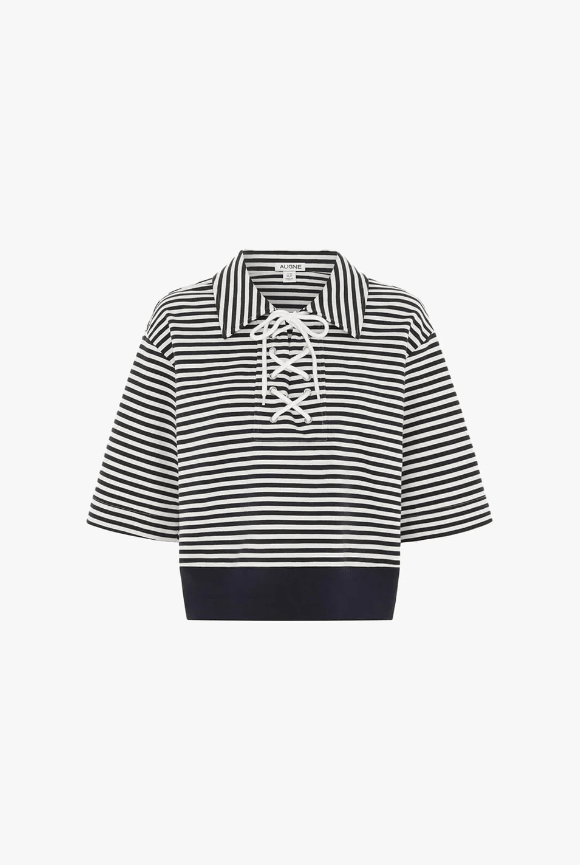 Arlo Lace-up Striped Top from Align