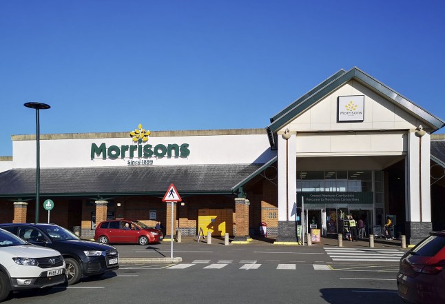 The exterior of a Morrisons supermarket