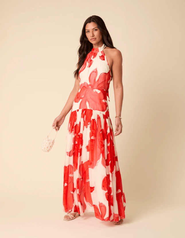 Poppy Delevingne Pink Floral Alice Maxi Dress from Nobody's Child