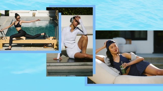 Models wearing Alo items - a activewear brand loved by celebrities