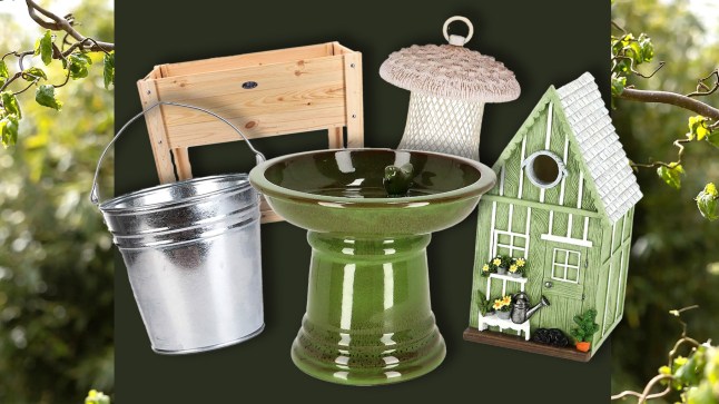 Dunelm has just launched a collection called 'Fallen Fruits', featuring bird houses, bird baths, flower beds and much more